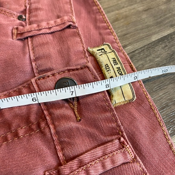 Free People High Rise Skinny Jean Rose Pink Size 26 - Picture 8 of 9